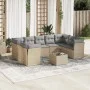 Garden sofa set with beige cushions 10 pieces synthetic rattan by , Garden sets - Ref: Foro24-3249978, Price: 622,93 €, Disco...