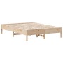 Solid pine wood bed frame 160x200 cm by , Beds and slatted bases - Ref: Foro24-842690, Price: 108,00 €, Discount: %