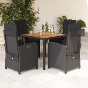5-teiliges Gartenmöbel-Set mit schwarzen synthetischen Rattankissen von , Gartensets - Ref: Foro24-3212231, Preis: 617,37 €, ...