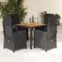 5-teiliges Gartenmöbel-Set mit schwarzen synthetischen Rattankissen von , Gartensets - Ref: Foro24-3212231, Preis: 617,37 €, ...