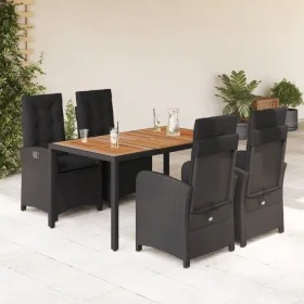 5-teiliges Gartenmöbel-Set mit schwarzen synthetischen Rattankissen von , Gartensets - Ref: Foro24-3212233, Preis: 660,06 €, ...