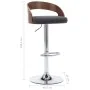 Küchenhocker, 2 Stück, dunkelgraues Gewebe und gebogene Holzbeine. von vidaXL, Küchenhocker - Ref: Foro24-283146, Preis: 216,...