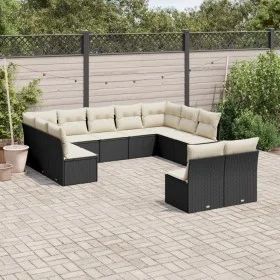 11-piece garden sofa set and black synthetic rattan cushions by , Garden sets - Ref: Foro24-3250185, Price: 588,13 €, Discoun...