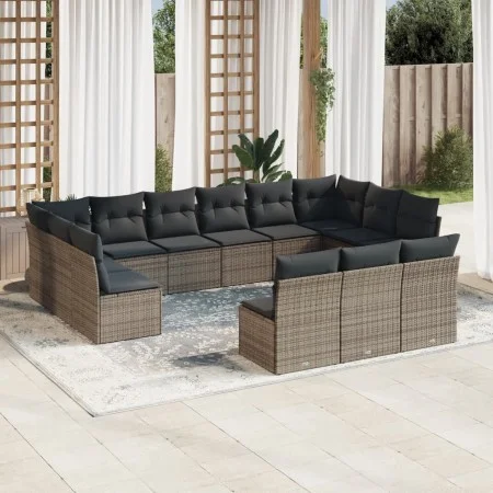 Gartensofa-Set mit Kissen, 13-teilig, graues synthetisches Rattan von , Gartensets - Ref: Foro24-3250229, Preis: 774,78 €, Ra...