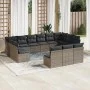 Gartensofa-Set mit Kissen, 13-teilig, graues synthetisches Rattan von , Gartensets - Ref: Foro24-3250229, Preis: 774,78 €, Ra...