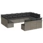 Gartensofa-Set mit Kissen, 13-teilig, graues synthetisches Rattan von , Gartensets - Ref: Foro24-3250229, Preis: 774,78 €, Ra...
