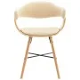 Sillas de comedor 2 uds cuero sintético y madera curvada crema de vidaXL, Sillas de comedor - Ref: Foro24-283140, Precio: 305...