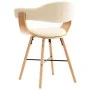 Sillas de comedor 2 uds cuero sintético y madera curvada crema de vidaXL, Sillas de comedor - Ref: Foro24-283140, Precio: 305...
