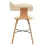 Sillas de comedor 2 uds cuero sintético y madera curvada crema de vidaXL, Sillas de comedor - Ref: Foro24-283140, Precio: 305...