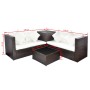 4-piece garden furniture set and brown synthetic rattan cushions by , Garden sets - Ref: Foro24-42988, Price: 577,55 €, Disco...