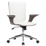 Drehbarer Bürostuhl aus Kunstleder, gebogenes Holz, weiß von vidaXL, Bürostühle - Ref: Foro24-283133, Preis: 135,46 €, Rabatt: %