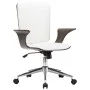 Silla de oficina giratoria cuero sintético madera curva blanco de vidaXL, Sillas de oficina - Ref: Foro24-283133, Precio: 119...