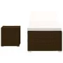 Lounger with cushion and brown synthetic rattan coffee table by , Loungers - Ref: Foro24-317112, Price: 209,02 €, Discount: %