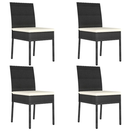 Sillas de comedor de jardín 4 unidades ratán sintético negro de , Sillas de jardín - Ref: Foro24-317167, Precio: 161,28 €, De...