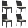 Sillas de comedor de jardín 4 unidades ratán sintético negro de , Sillas de jardín - Ref: Foro24-317167, Precio: 161,28 €, De...