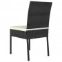 Garten-Esszimmerstühle, 4 Einheiten, schwarzes synthetisches Rattan von , Gartenstühle - Ref: Foro24-317167, Preis: 159,21 €,...