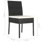 Garten-Esszimmerstühle, 4 Einheiten, schwarzes synthetisches Rattan von , Gartenstühle - Ref: Foro24-317167, Preis: 159,21 €,...