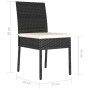 Sillas de comedor de jardín 4 unidades ratán sintético negro de , Sillas de jardín - Ref: Foro24-317167, Precio: 161,28 €, De...