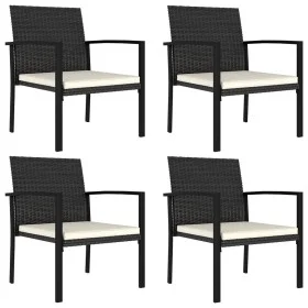 Garden dining chairs 4 units black synthetic rattan by , Garden chairs - Ref: Foro24-317171, Price: 135,92 €, Discount: %