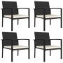 Garten-Esszimmerstühle, 4 Einheiten, schwarzes synthetisches Rattan von , Gartenstühle - Ref: Foro24-317171, Preis: 137,21 €,...