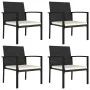 Sillas de comedor de jardín 4 unidades ratán sintético negro de , Sillas de jardín - Ref: Foro24-317171, Precio: 135,56 €, De...