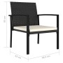 Garten-Esszimmerstühle, 4 Einheiten, schwarzes synthetisches Rattan von , Gartenstühle - Ref: Foro24-317171, Preis: 137,21 €,...