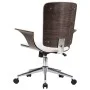 Silla de oficina giratoria cuero sintético madera curva blanco de vidaXL, Sillas de oficina - Ref: Foro24-283133, Precio: 119...