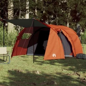 Campingzelt mit Tunnel 4 Personen wasserdicht grau orange von , Zelte - Ref: Foro24-94399, Preis: 153,62 €, Rabatt: %