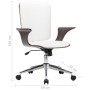 Drehbarer Bürostuhl aus Kunstleder, gebogenes Holz, weiß von vidaXL, Bürostühle - Ref: Foro24-283133, Preis: 135,46 €, Rabatt: %