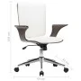 Silla de oficina giratoria cuero sintético madera curva blanco de vidaXL, Sillas de oficina - Ref: Foro24-283133, Precio: 119...