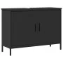Black engineered wood bathroom sink cabinet 80x30x60 cm by , Dressing tables - Ref: Foro24-842451, Price: 57,84 €, Discount: %