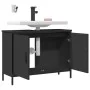 Black engineered wood bathroom sink cabinet 80x30x60 cm by , Dressing tables - Ref: Foro24-842451, Price: 57,84 €, Discount: %