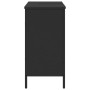 Armario para lavabo de baño madera ingeniería negro 80x30x60 cm