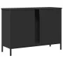 Schwarzer Waschbeckenunterschrank aus Holzwerkstoff, 80 x 30 x 60 cm von , Schminktische - Ref: Foro24-842451, Preis: 57,95 €...