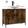 Waschbeckenschrank aus Holzwerkstoff, geräucherte Eiche, 80 x 30 x 60 cm von , Schminktische - Ref: Foro24-842453, Preis: 62,...