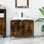 Engineered wood bathroom sink cabinet smoked oak 80x30x60 cm by , Dressing tables - Ref: Foro24-842453, Price: 62,19 €, Disco...