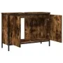 Engineered wood bathroom sink cabinet smoked oak 80x30x60 cm by , Dressing tables - Ref: Foro24-842453, Price: 62,19 €, Disco...