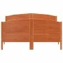 Bed frame with wax brown pine wood headboard 120x190 cm by , Beds and slatted bases - Ref: Foro24-3216187, Price: 204,30 €, D...