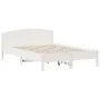 White pine wood bed frame with headboard 150x200cm by , Beds and slatted bases - Ref: Foro24-3216198, Price: 203,72 €, Discou...