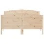 Bed frame with solid pine wood headboard 120x190 cm by , Beds and slatted bases - Ref: Foro24-3216185, Price: 173,10 €, Disco...