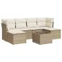 7-piece garden sofa set and beige synthetic rattan cushions by , Garden sets - Ref: Foro24-3249857, Price: 447,94 €, Discount: %