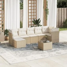 Garden sofa set with beige cushions 8 pcs PE rattan by , Garden sets - Ref: Foro24-3249817, Price: 510,50 €, Discount: %