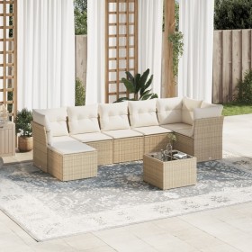 Juego de sofás de jardín con cojines beige 8 pzas ratán PE de , Conjuntos de jardín - Ref: Foro24-3249817, Precio: 511,09 €, ...