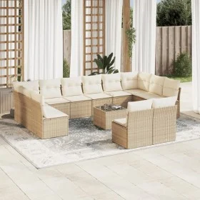 Garden sofa set with cushions 13 pieces beige synthetic rattan by , Garden sets - Ref: Foro24-3250217, Price: 852,95 €, Disco...