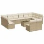 Garden sofa set with cushions 13 pieces beige synthetic rattan by , Garden sets - Ref: Foro24-3250217, Price: 852,95 €, Disco...