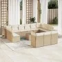 14-teiliges Gartensofa-Set mit beigen synthetischen Rattankissen von , Gartensets - Ref: Foro24-3250297, Preis: 961,65 €, Rab...