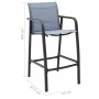 High table and garden bar stools 7 pieces black and gray by , Garden sets - Ref: Foro24-3073579, Price: 589,81 €, Discount: %