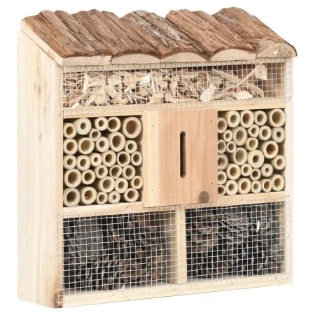 Fir wood insect hotel 30x10x30 cm by , Butterfly shelters - Ref: Foro24-47242, Price: 37,12 €, Discount: %