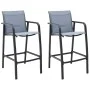 Sillas altas de jardín 2 unidades textilene gris de , Sillas de jardín - Ref: Foro24-48118, Precio: 157,36 €, Descuento: %