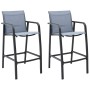 Sillas altas de jardín 2 unidades textilene gris de , Sillas de jardín - Ref: Foro24-48118, Precio: 155,49 €